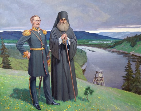 Муравьев-Амурский Н.Н. с архиепископ Иннокентий (Вениаминов)
